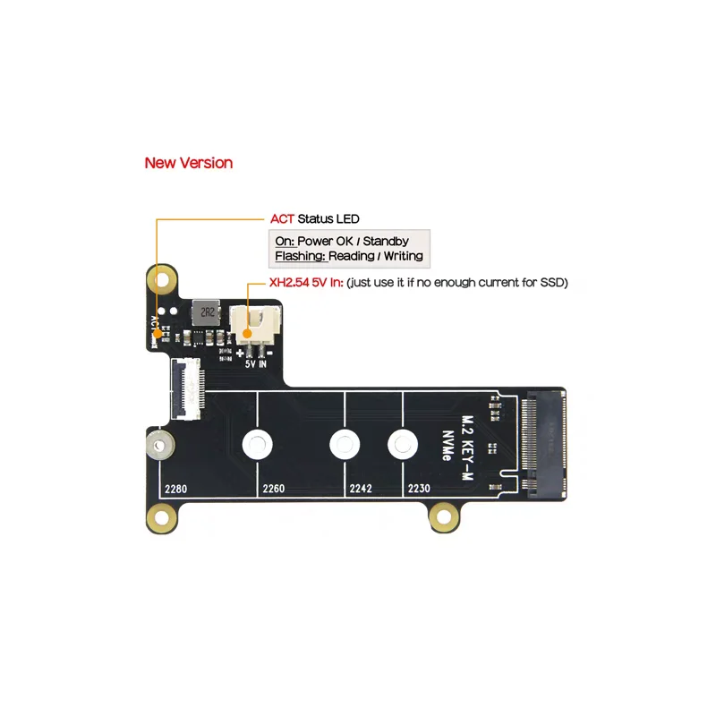Geekworm X1001 PCIe zu NVMe M.2 SSD Shield Board für Raspberry Pi 5 – Bild 2