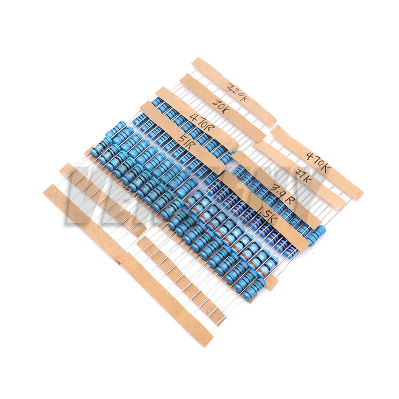1W Metallfilm-Widerstands kit 1% 0,33-2,2 m Ohm Werte x (1220 Stück) – Bild 4