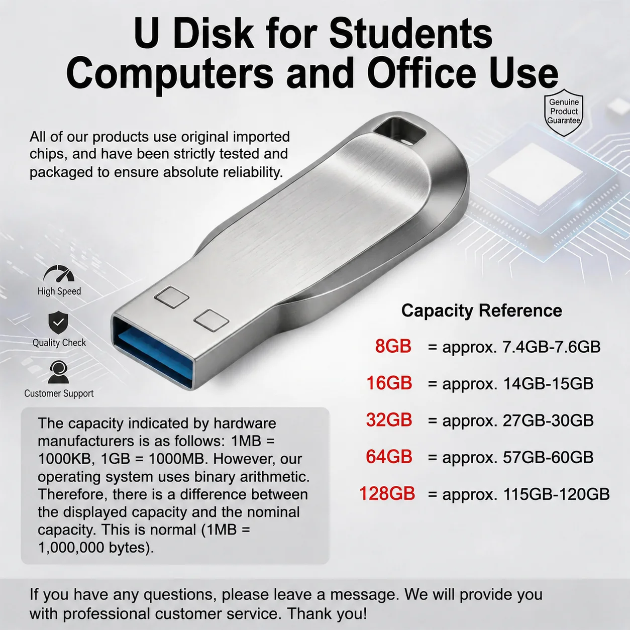 USB-Stick 128GB 64GB 32GB 16GB 3.0 Hochgeschwindigkeits-PenDrive 128GB – Bild 6