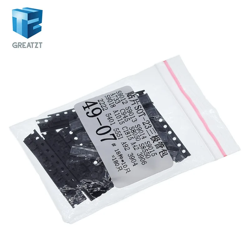 Transistor-Sortiment-Kit (SOT-23) 18 Arten * 10 Stück = 180 Stück 2N2222 S9013 S9014 S9015 S9018 S8050 S8550