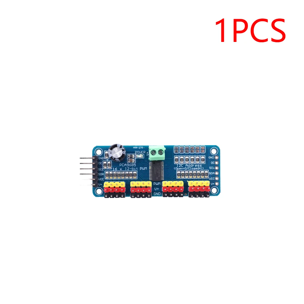PCA9685 PWM Servo Motor Shield Treiber IIC Schnittstelle 16-Kanal 12-Bit PWM Servo Motor Treiberplatine