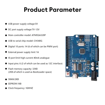 ATmega328P R3 Entwicklungsboard TYPE-C Typ-B CH340 CH340G Mikrocontroller Board für Arduino kompatibel für UNO