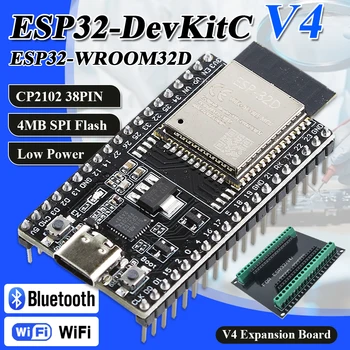 ESP32-Entwicklungsplatine mit GPIO-Erweiterungsplatinen-Kit ESP32-32D BT WLAN-Modul 38PIN CP2102 ESP32-DevKitC