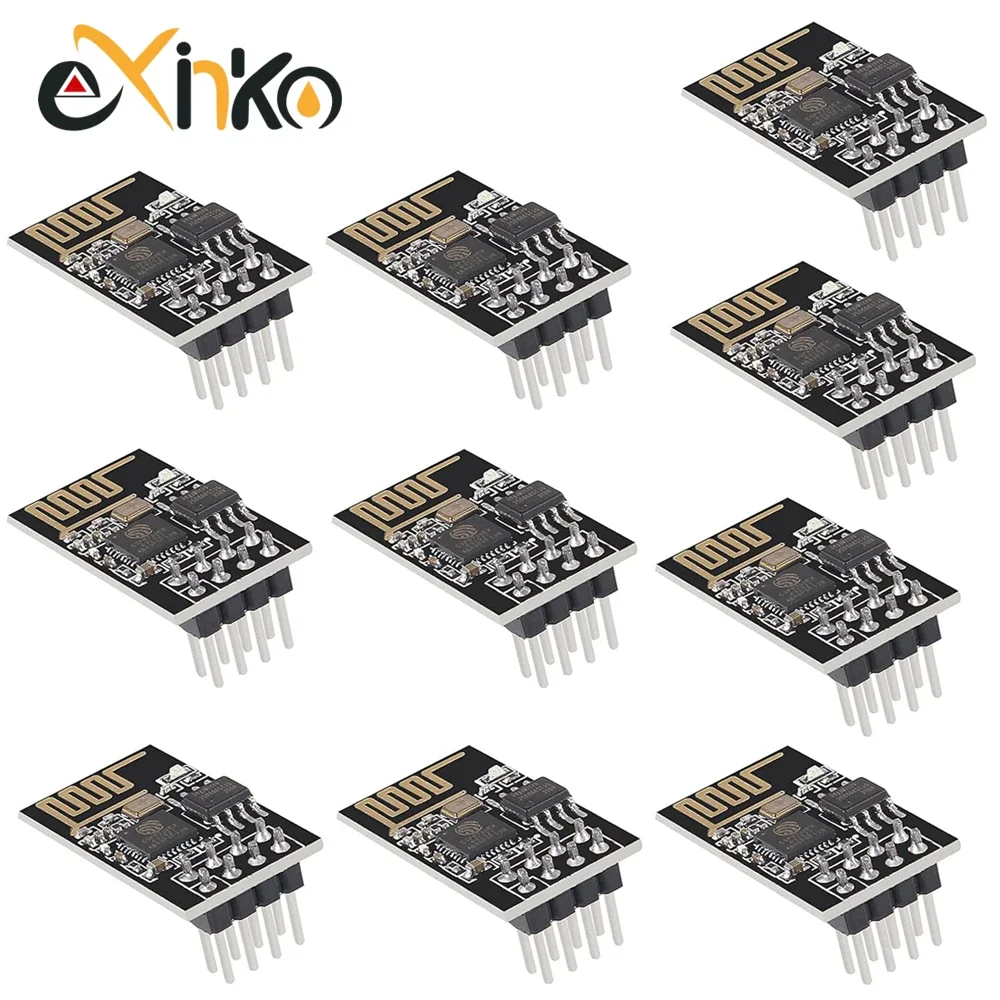 Verbesserte Version ESP-01 seriell ESP-01S ESP8266 WLAN-Modul drahtloser Transceiver ESP01 (10 Stück)