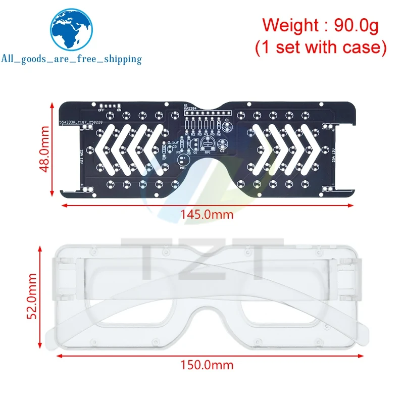 DIY LED-Brille Elektronik-Bausatz DIY Lötprojekt Übungs-Lötset – Bild 2