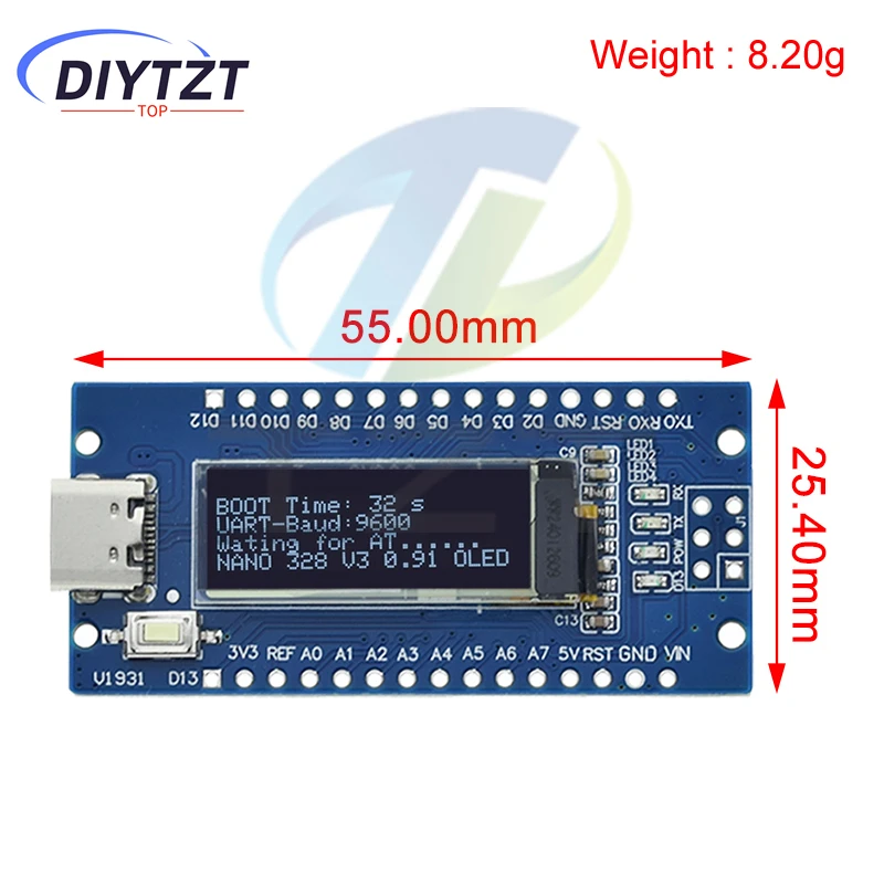Nano V3.0 Atmega328P Ch340C mit Integriertem 0,91" OLED-Display 128*32 – Bild 5