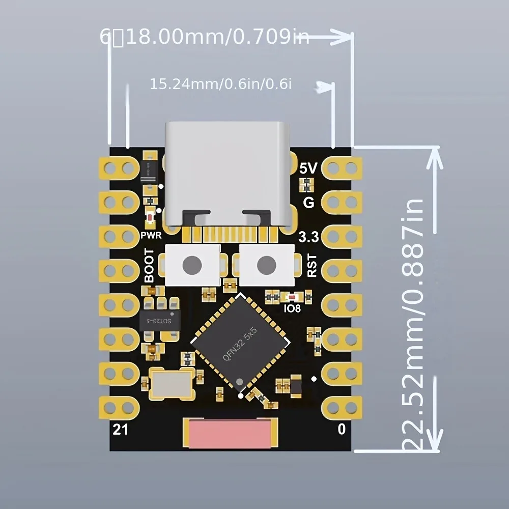 ESP32 C3 Entwicklungsboard-Module Mini WLAN BT Bluetooth-Modul 32-Bit – Bild 3