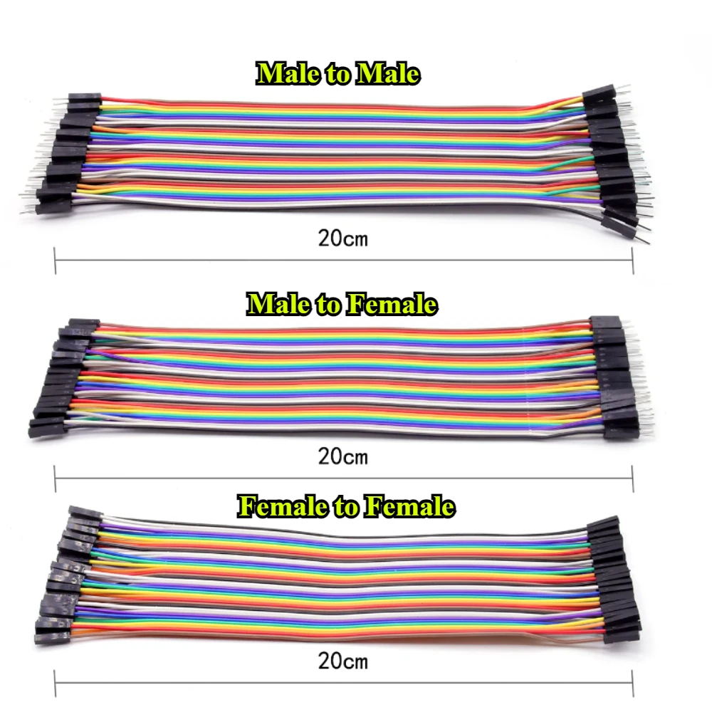 2,54mm Dupont-Kabel 20CM 40-Pin Stecker auf Stecker + Stecker – Bild 2