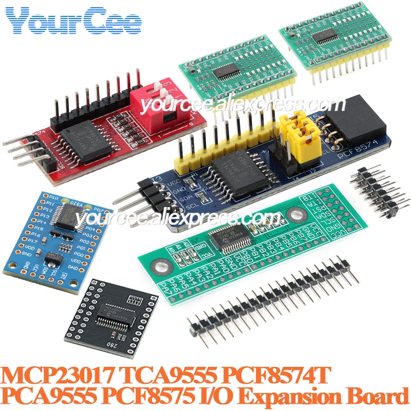 MCP23017 16-Bit Serielles I/O-Erweiterungsboard TCA9555 PCF8574T PCA9555 Konvertermodul IIC I2C (5 Stück)