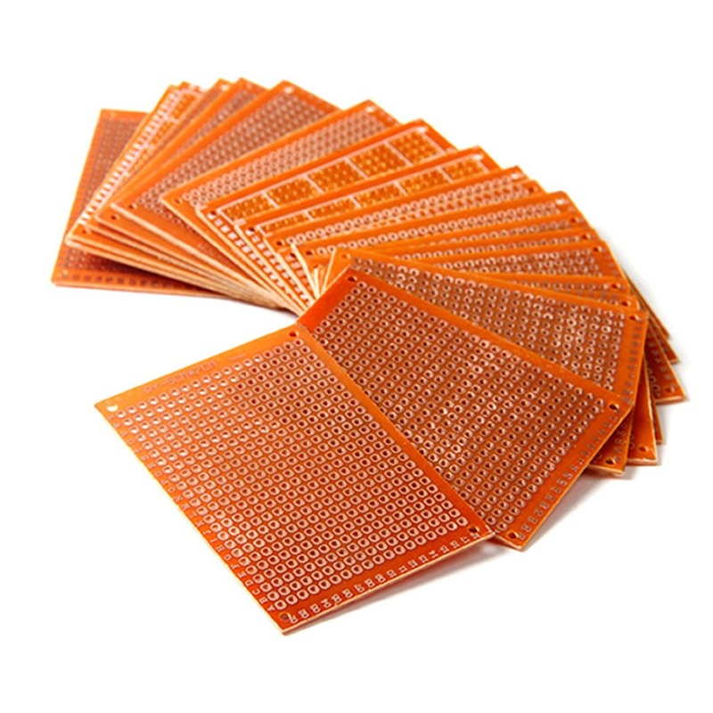 Leiterplatte Universal platine einseitig gelb 5x7cm Leiterplatte Prototyp perforierte Gitter (20 Stück)