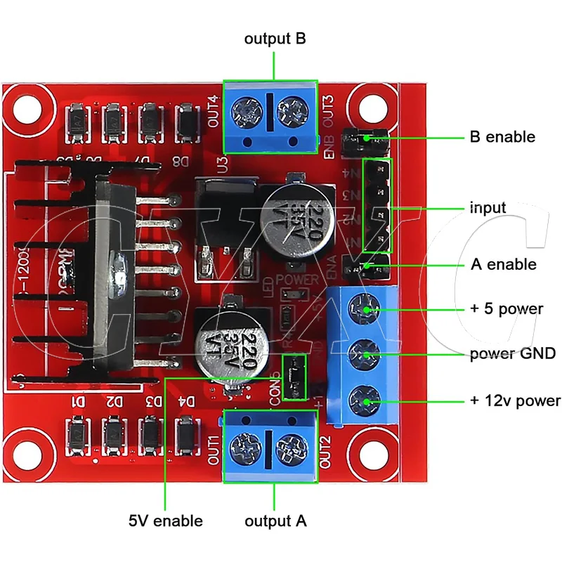 L298N Schrittmotor Treiber Controller Board Dual H Brücke Modul – Bild 6