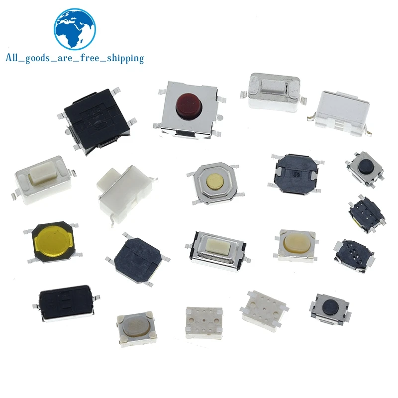 TZT 10/100PCS 3*6 3*4 4*4 SMD Tactile Tact Push Button Schalter 2Pin – Bild 6