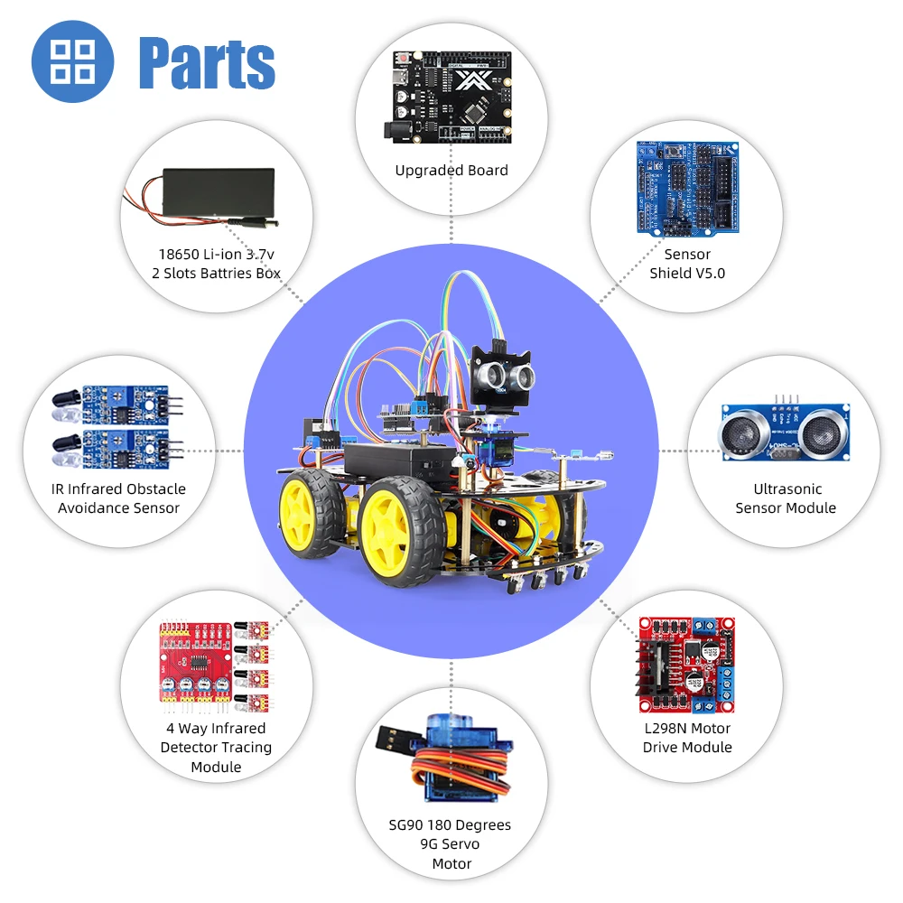 Intelligentes Roboter-Auto-Codierungsset für Arduino-Programmierung – Bild 4