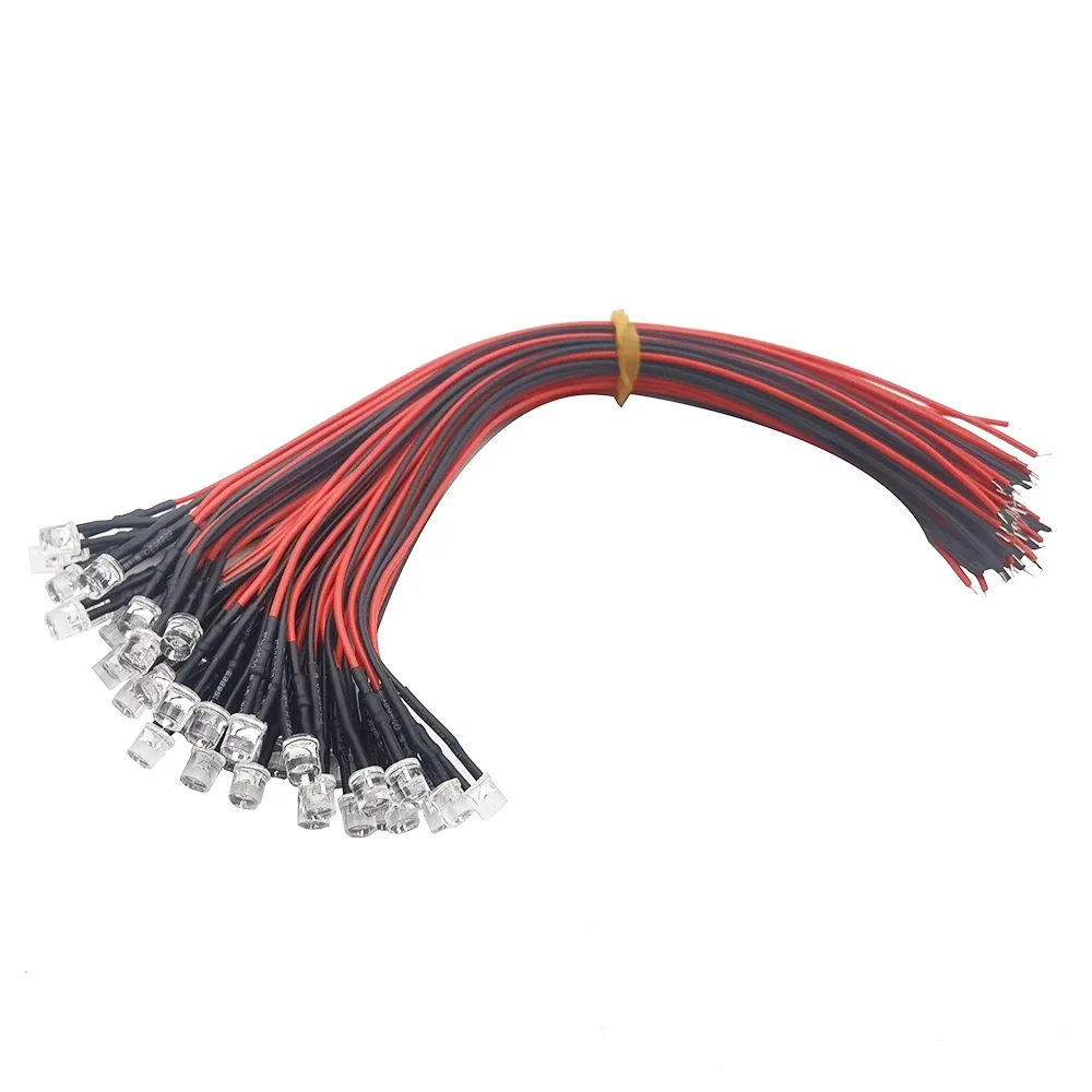 20 50 100 Stück 20cm Vorverdrahtete 3mm 5mm LED-Leuchten – Bild 2