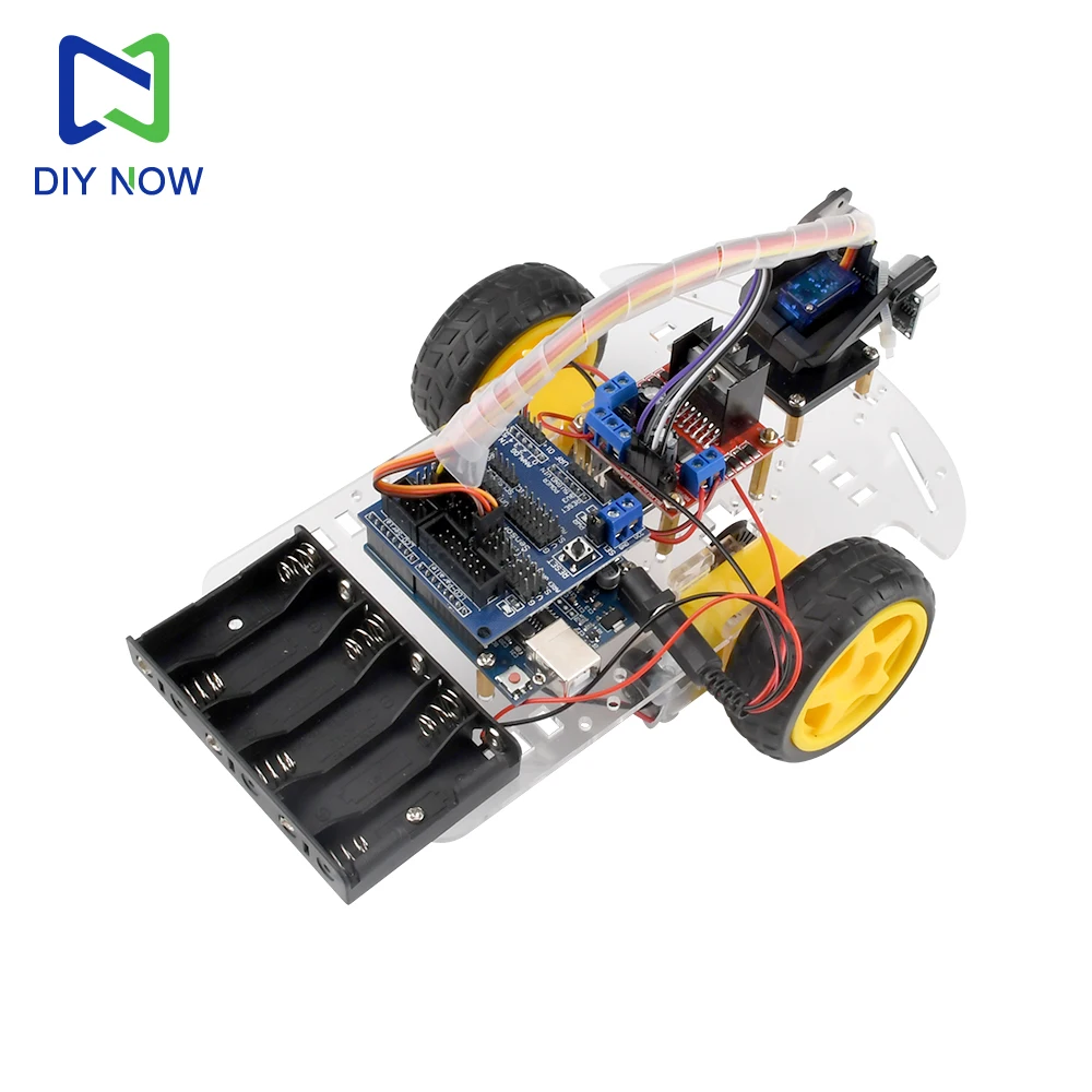 Ultraschall-Hindernisvermeidungs-Auto Smart Car DIY-Kit – Bild 3
