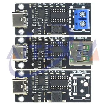 CMTPD 100W 5A USB-C Schnelllade-Triggerplatinenmodul PD QC Decoy USB Typ-C PD 2.0 3.0 Boost-Netzteil