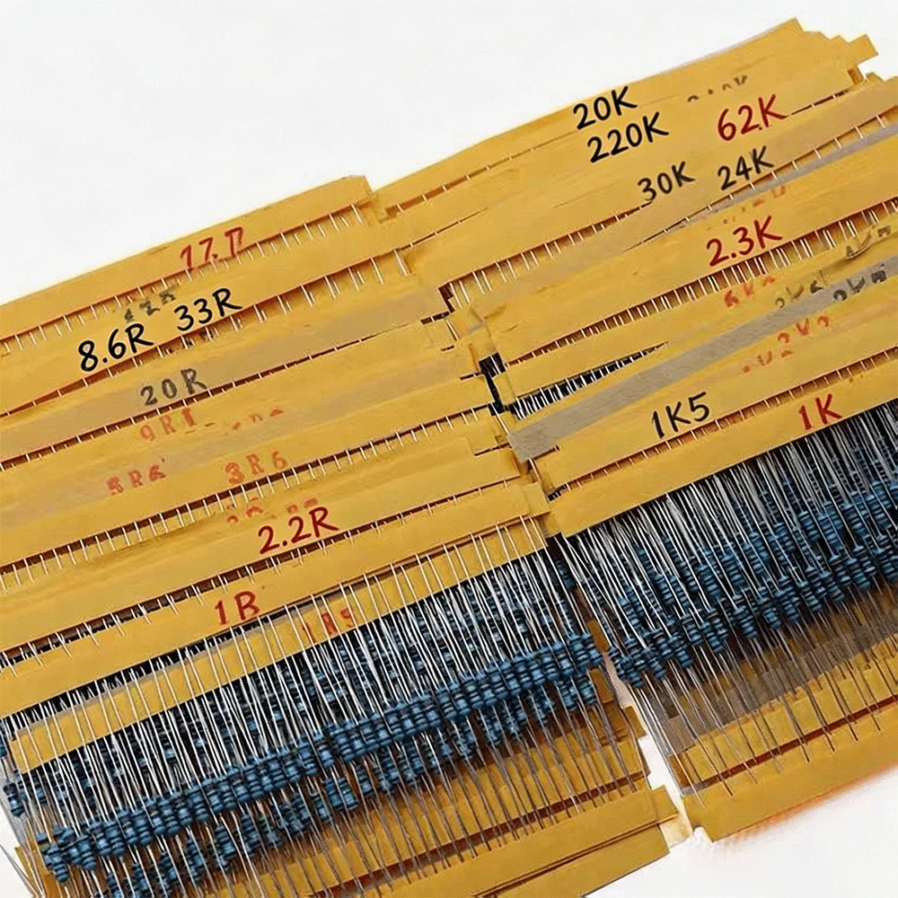 130 Werte 1/4W 0,25W 1% Metallfilm-Widerstände (2600 Stück) – Bild 6