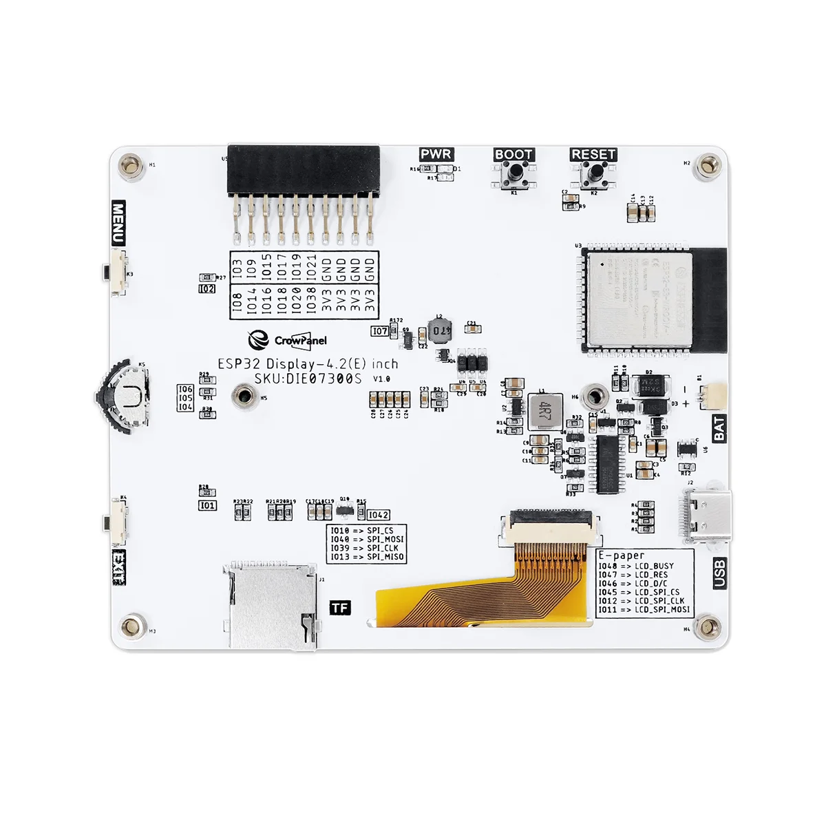 CrowPanel 4,2 Zoll E-Paper E-Ink 400*300 ESP32-S3 HMI-Display – Bild 6