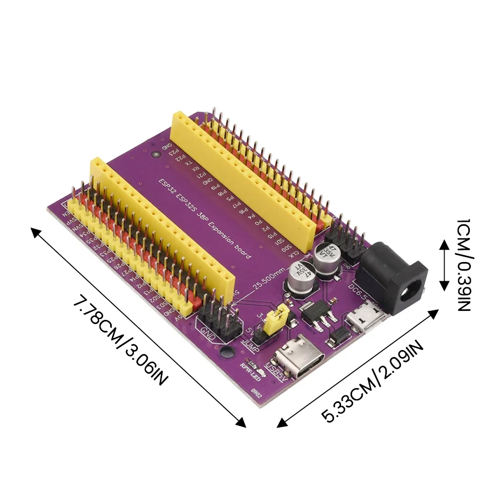 ESP32 Entwicklungs platine TYPE-C/MICRO USB CP2102 WiFi Bluetooth Dual – Bild 4