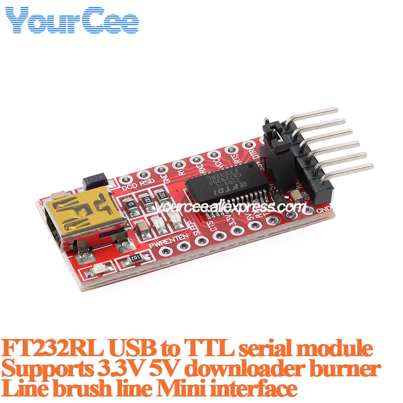 USB zu TTL Serieller Konverter-Modul FT232RL FT232BL CH340A CH340E CH340G PL2303HXD Downloader Brenner