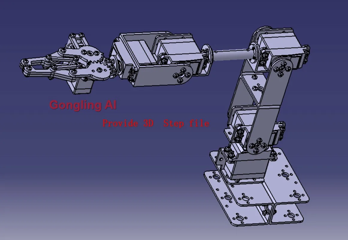6 DOF Roboterarm-Bausatz, Multi-DOF-Roboter-Servo-Greifarm, Bildungs – Bild 3