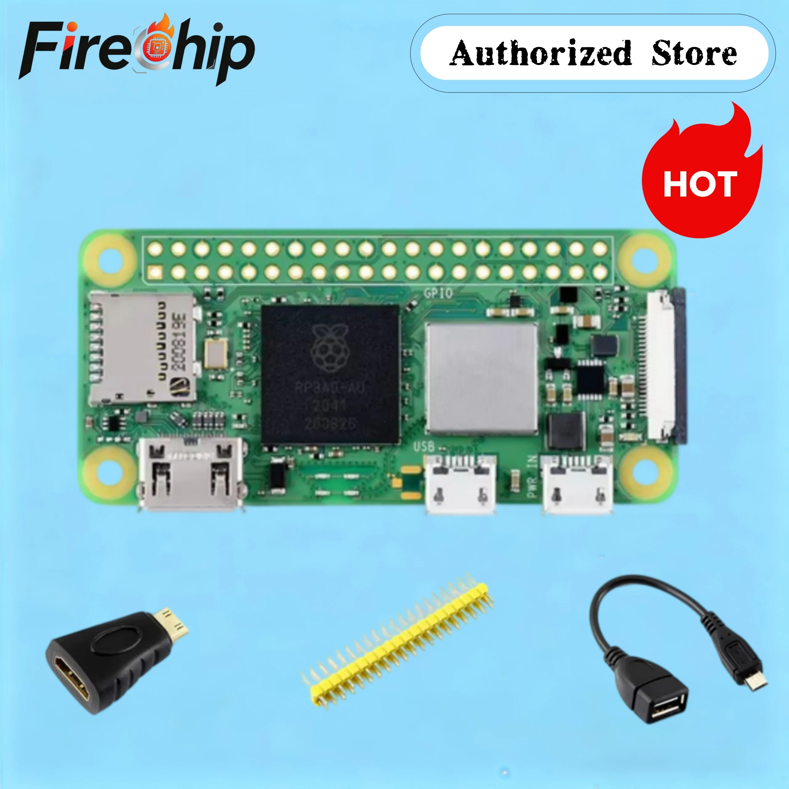 Raspberry Pi Zero 2 W 1GHz Quad-Core Arm Cortex-A53 CPU, WLAN, Bluetooth 4.2 BLE
