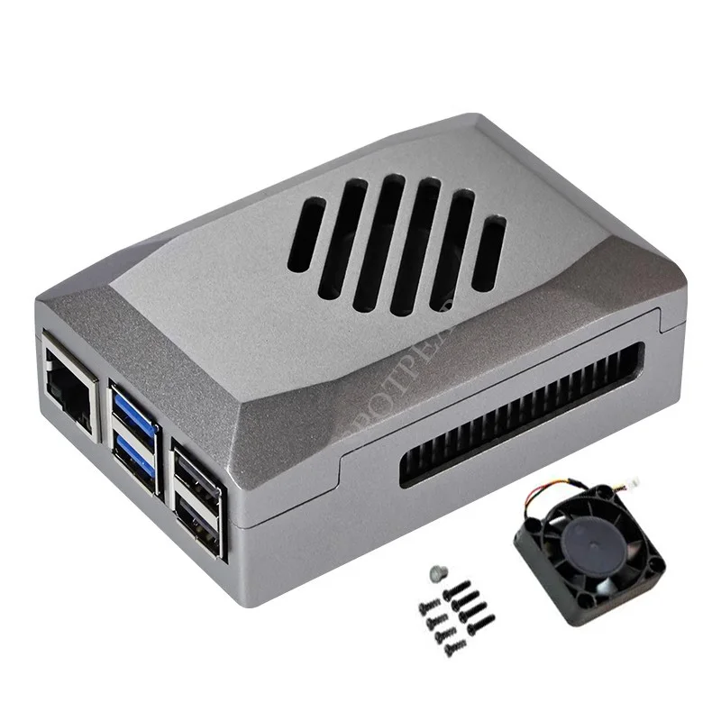 Raspberry Pi 5 ABS Silver-Shadow Case Kühl-PWM-Lüfter für Pi5 Besser – Bild 3