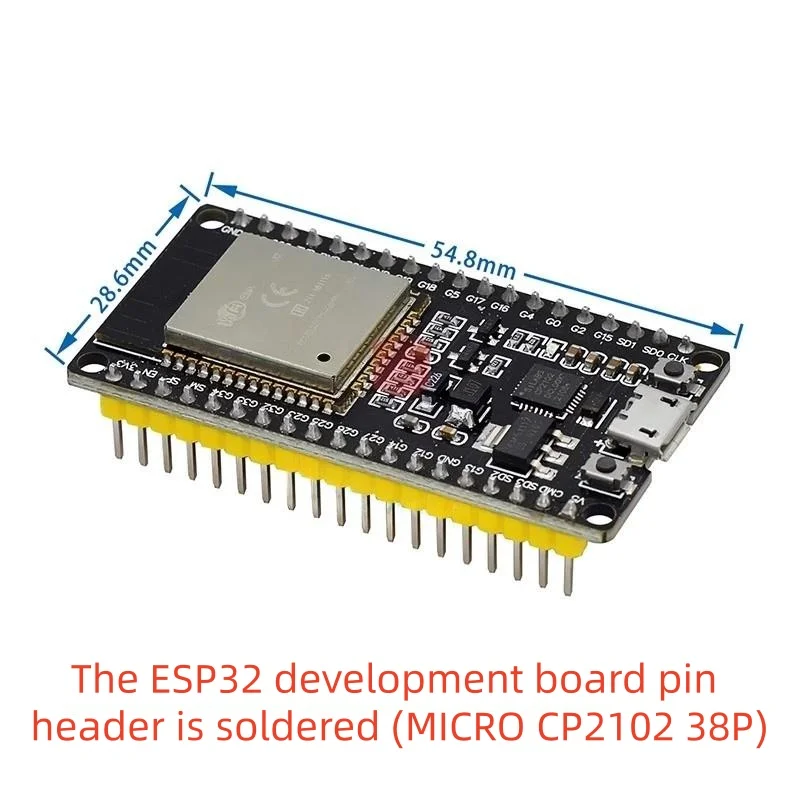 ESP32-Entwicklungsboard, kabelloses WLAN + Bluetooth, Dual-Core-CPU, IoT, 38-poliger Stiftleistenanschluss