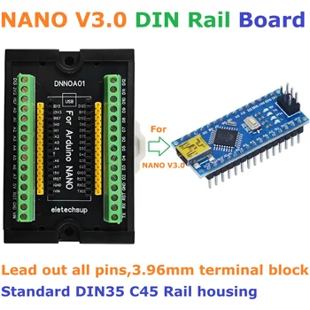 3,96 mm Schraubklemmenblock-Adaptermodul NANO V3.0 DIN35 C45 DIN-Schienen-Erweiterungsplatine für Arduino Open