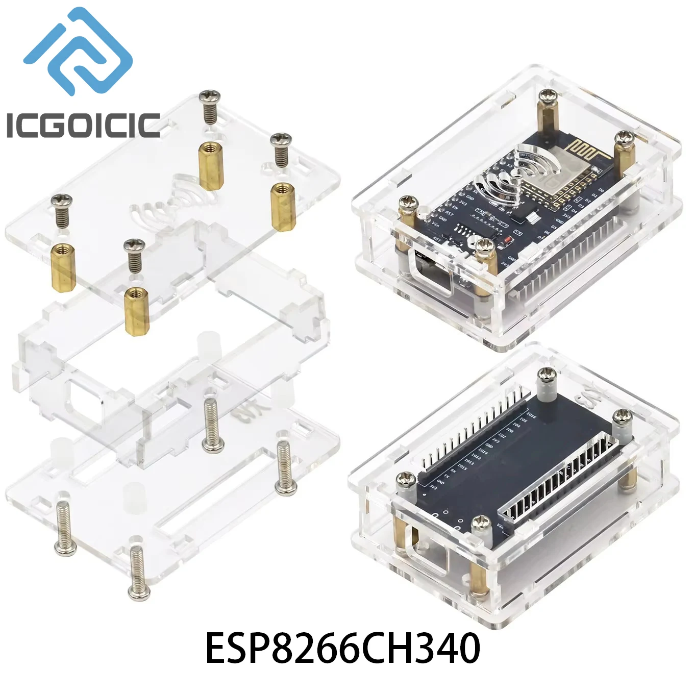 NodeMcu Lua 2102 340G für ESP-32 IoT-Entwicklungsboard Transparente Acryl-Schutzhülle