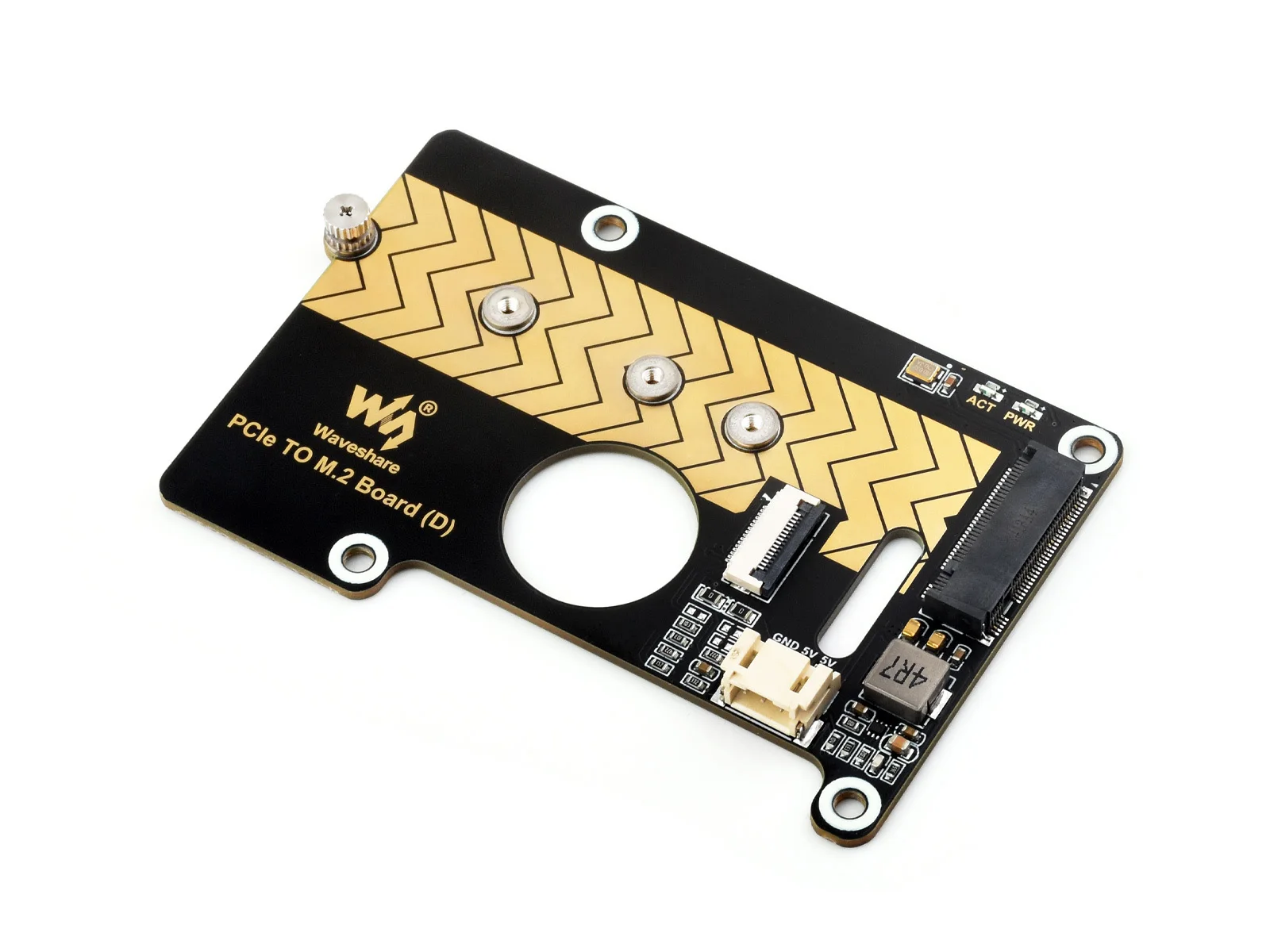 Waveshare Raspberry Pi 5 PCIe-zu-M.2-Adapterplatine (D), kompatibel – Bild 3