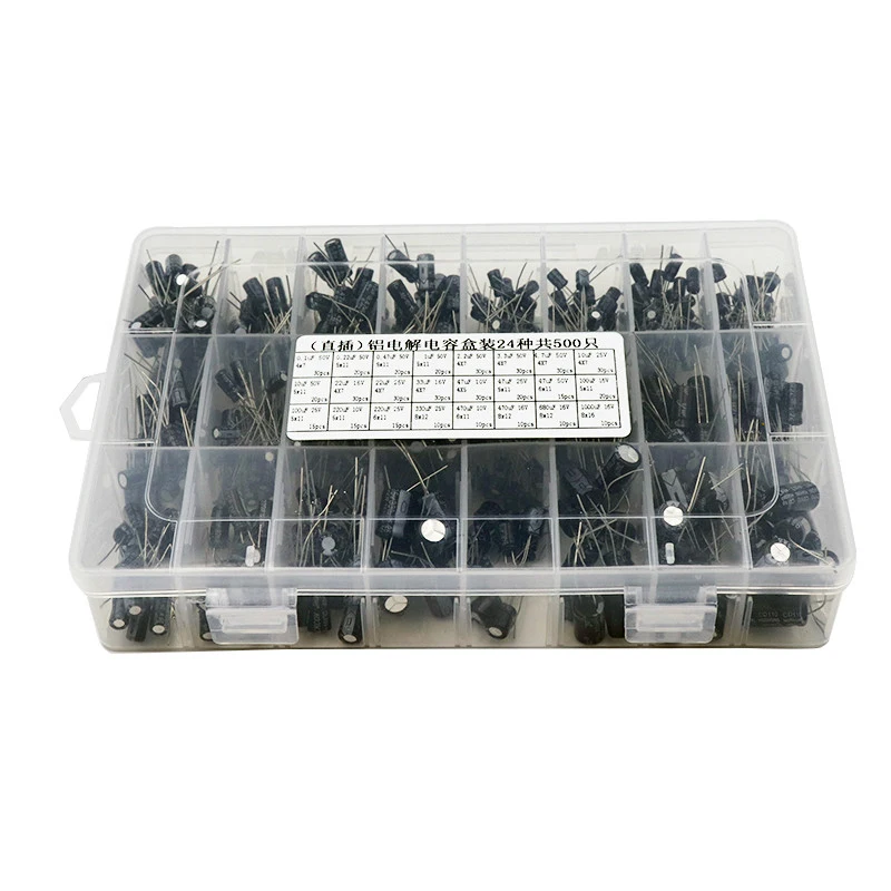 0,1 UF-1000 UF 24 Werte Aluminium-elektrolytkondensatoren (500 Stück) – Bild 3