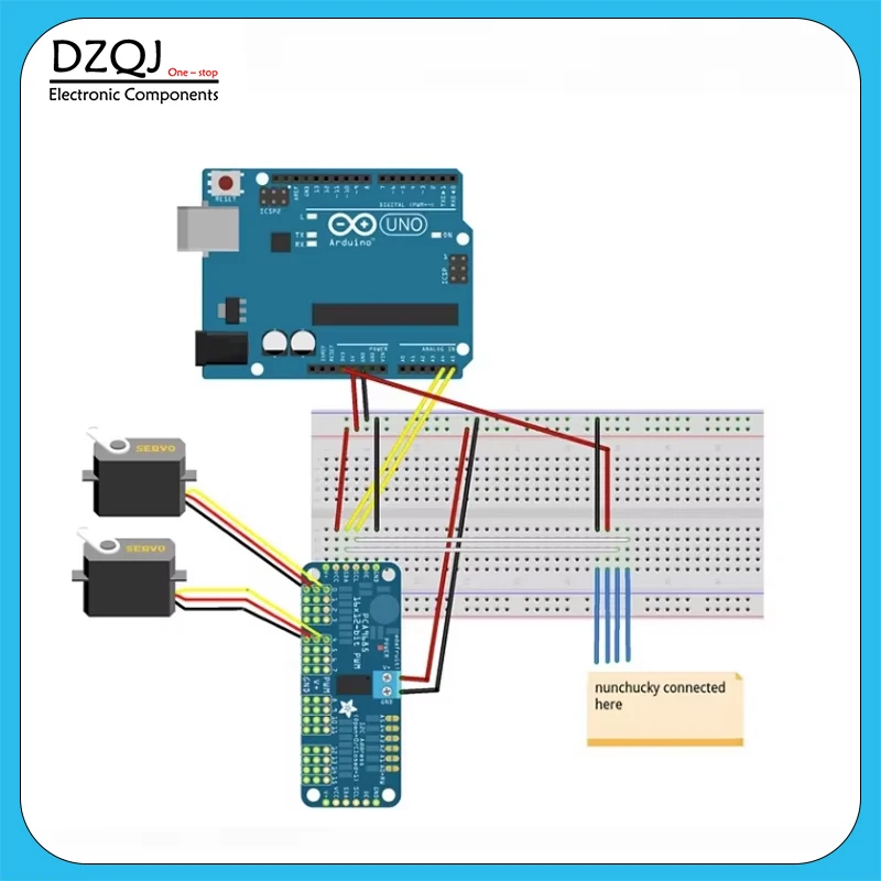 PCA9685PW 16-Kanal 12-Bit PWM/Servo-Treiber-I2C-Schnittstelle – Bild 5