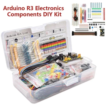 DIY Starter Elektronik-Kit 830 Anschlusspunkte Steckbrett für R3 Elektronik-Komponenten-Set mit Box