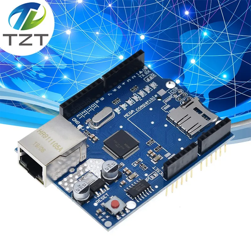 Shield Ethernet Shield W5100 R3 UNO Mega 2560 1280 328 UNR R3 W5100 Entwicklungsboard für Arduino