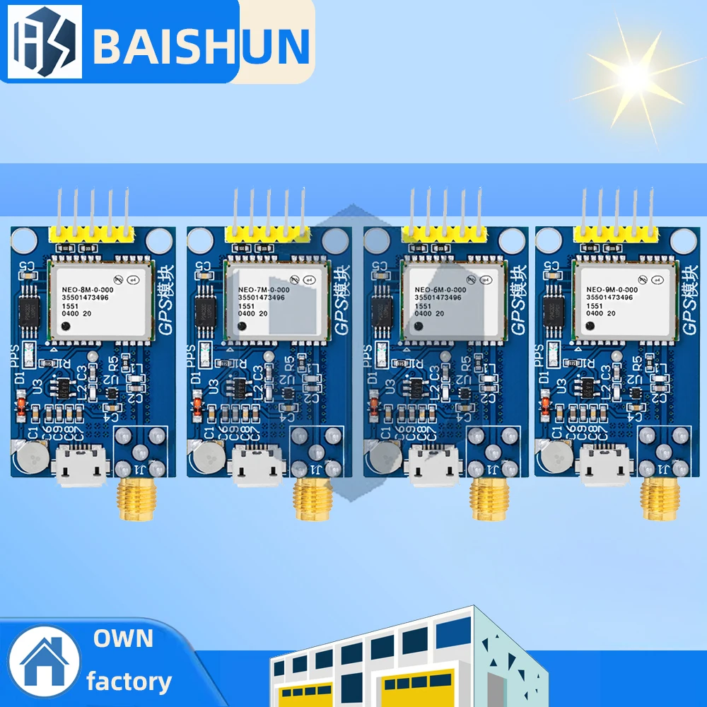 NEO-6M/7M/8M/9M GPS-Modul: Entwicklungsboard zur Satellitenpositionierung - kompatibel mit Arduino, STM32, C51