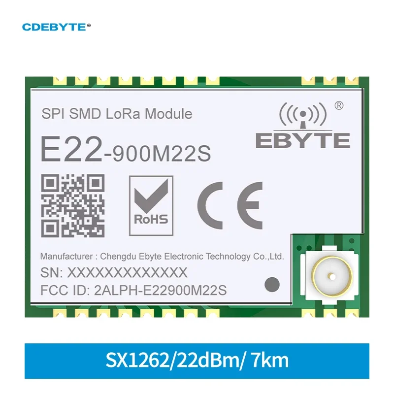 SX1262 LoRa Wireless Maodule 32M Hochpräzises TCXO E22-900M22S 22dBm 915MHz SMD RF-Modul-Netzteil mit großer