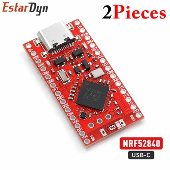 Estardyn 2 Stück NRF52840 Entwicklungsboard BLE 5.0 Bluetooth Pro Micro Kompatibel Geteilte