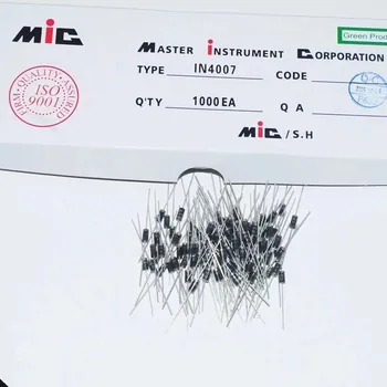 1N4007 Schottky-Gleichrichterdiode IN4007 1A 1200 V DIP DO-41 für Elektronikreparaturen (100 Stück)