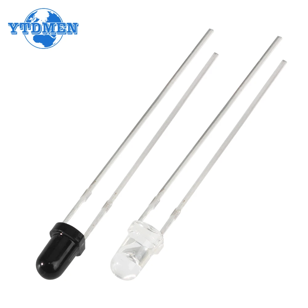 10 Paar 3 mm 5 mm 940 nm LEDs Infrarot-Sender und IR-Empfänger Diode – Bild 6