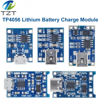 TZT 1/10 Stück Micro USB 5 V 1A 18650 TP4056 Lithium-Batterie-Ladegerät-Modul Ladeplatine mit Schutz