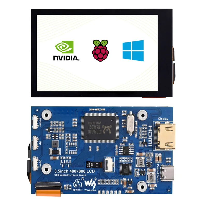 Raspberry Pi 4 Modell B 3,5 Zoll HDMI LCD IP-Display 3,5 Zoll kapazitiven Touchscreen 480 × 800 für Jetson