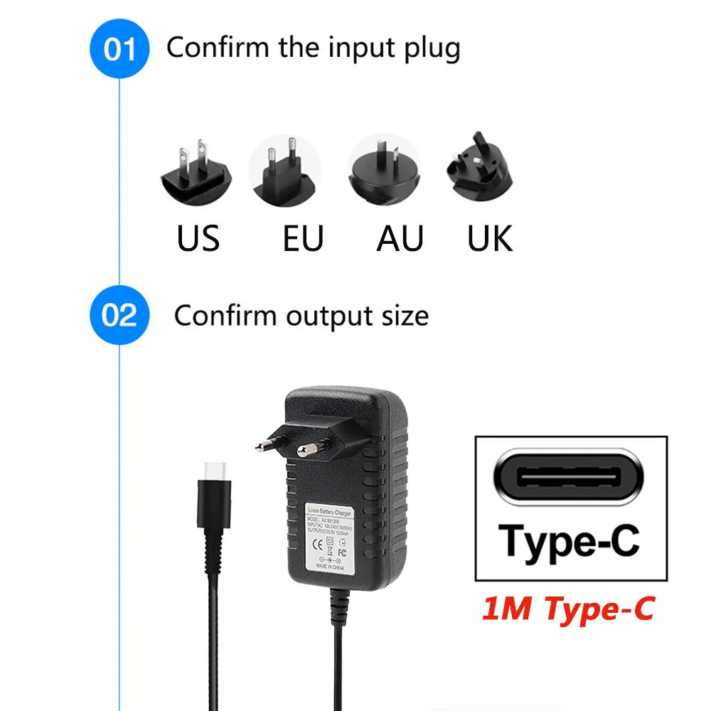 DC-Netzteil TYP-C 9V 1A 1,5A 2A 2,5A 3A OEM EU US UK AU Stecker 220V – Bild 2
