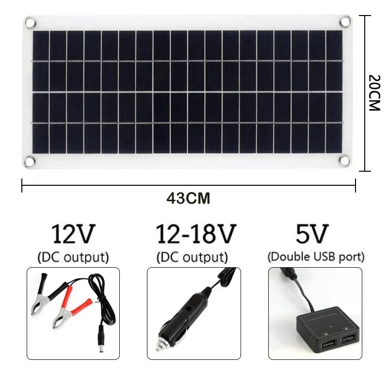 Solarpanel-Ladegerät 12V Solarzelle 10A-100A Regler Solarpanel – Bild 3