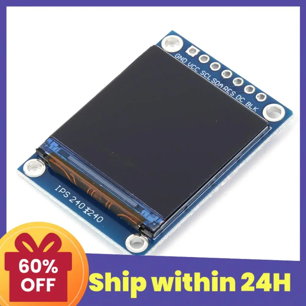 1,3 Zoll LCD-Bildschirm-Anzeigemodul SPI-Schnittstelle ST7789 RGB TFT LCD-Board 3,3V 240x240 Pixel 7-Pin