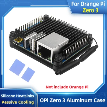 Orange Pi Zero 3 Aluminiumgehäuse Metall Passives Kühlgehäuse Silikon-Kühlkörper für OPI Zero 3 1 2 4 GB Board