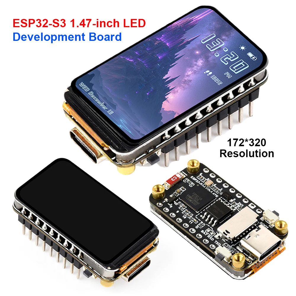 ESP32-S3 1,47-Zoll-RGB-LCD-Anzeigemodul ESP32 WiFi Bluetooth Entwicklungsboard 172 × 320 Auflösung