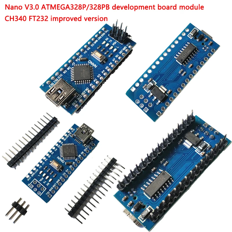 Nano V3.0 ATMEGA328P/328PB Entwicklungsboard-Modul CH340 FT232 verbesserte Version