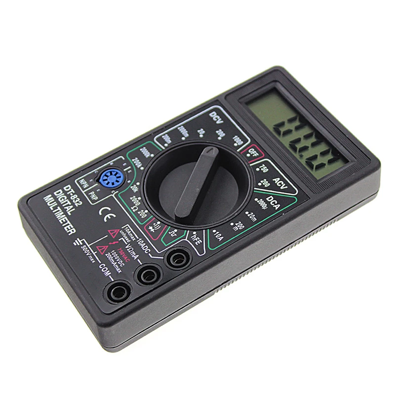 Professionelles DT832 Digitalmultimeter LCD für Voltmeter Amperemeter Ohm Tester