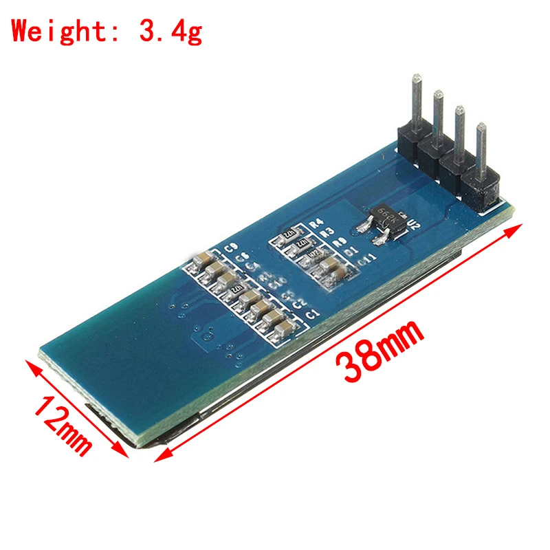 0,91 Zoll OLED-Anzeigemodul weiß/blau OLED 128 x 32 LCD-LED-Anzeige – Bild 2